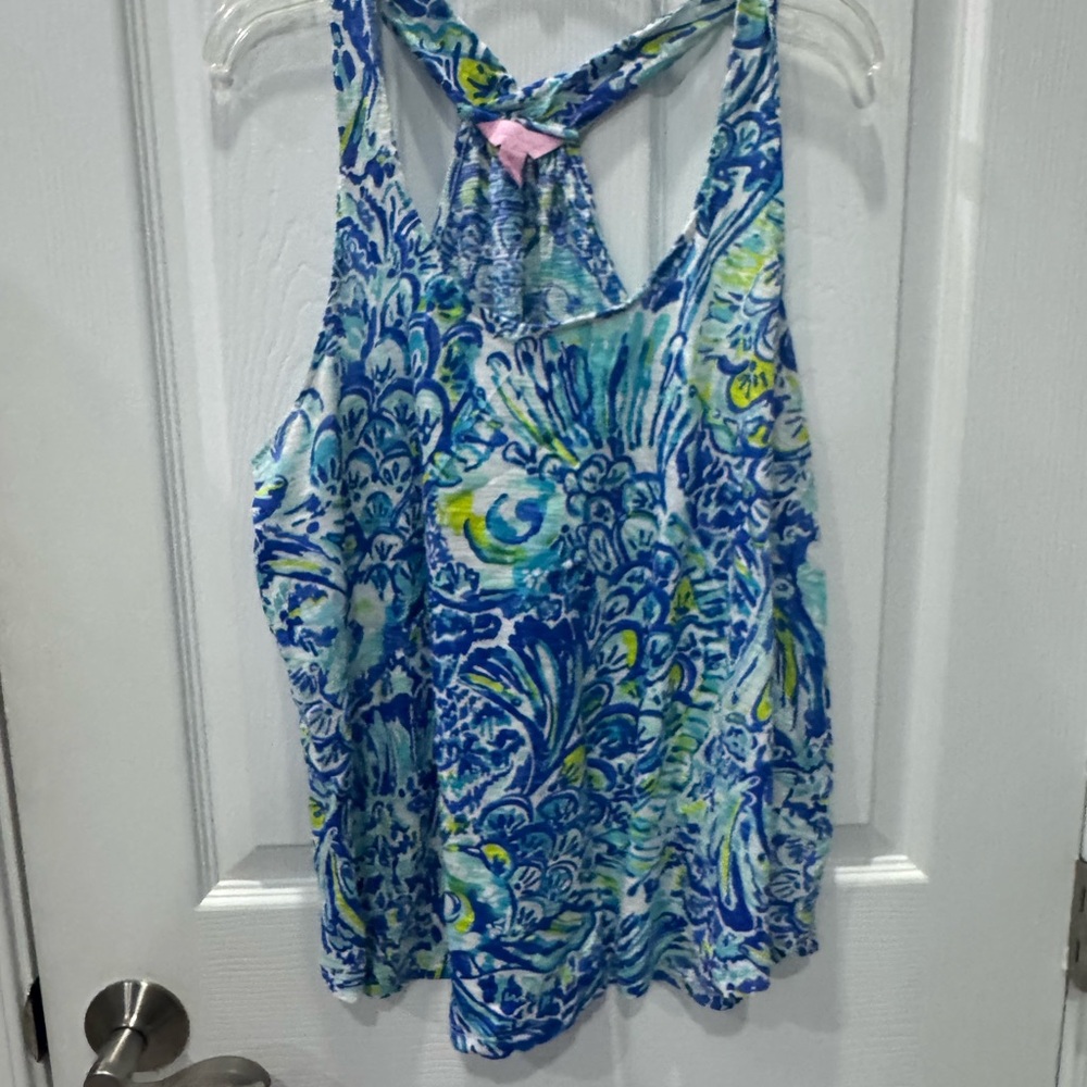 Lilly Pulitzer Blue Relaxed racer back Tank Top